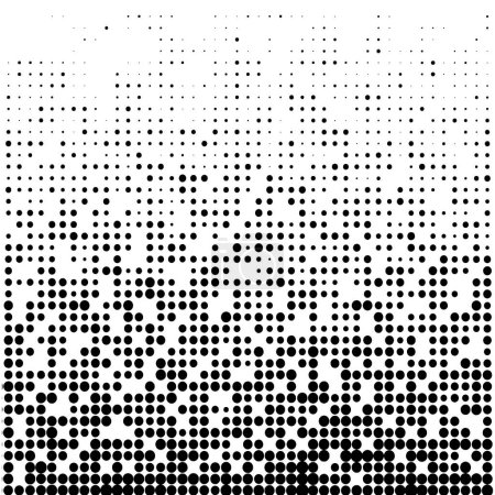 Fond à pois noirs et blancs. Halfton. Problèmes de superposition. Texture abstraite moderne