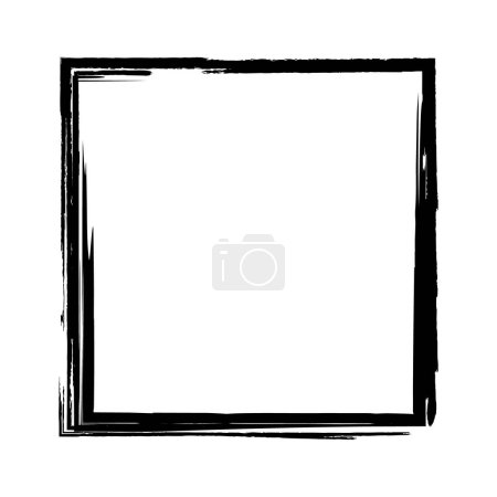 Dirty frame with a splash of black paint. Grunge frame painted with a brush. Banner design elements. poster, flyer, invitation, postcard