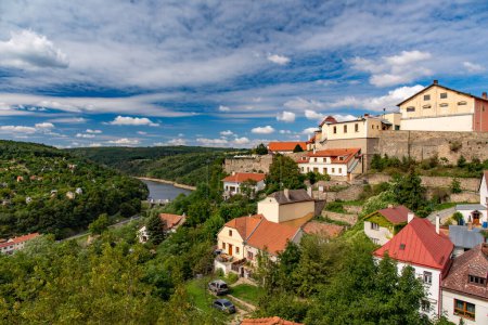 Photo for View of the Dyja river and the old town of Znojmo., Czech Republic. - Royalty Free Image