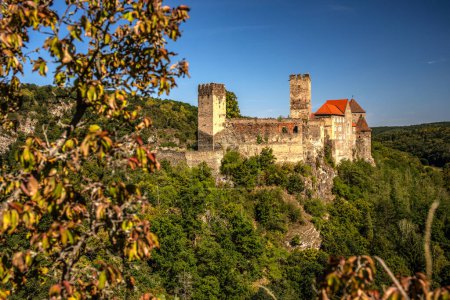 Photo for HARDEGG, AUSTRIA - SEPTEMBER 05, 2023: Hardegg Castle in the Thayatal Valley - Lower Austria. - Royalty Free Image