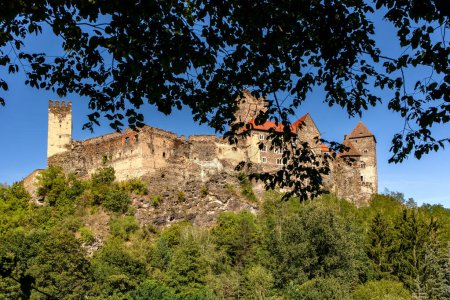 Photo for HARDEGG, AUSTRIA - SEPTEMBER 05, 2023: Hardegg Castle in the Thayatal Valley - Lower Austria. - Royalty Free Image