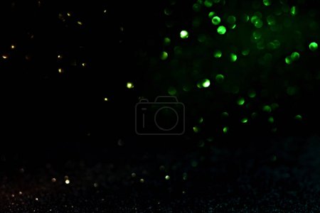 Photo for Emerald Bokeh Lights Abstract - Royalty Free Image