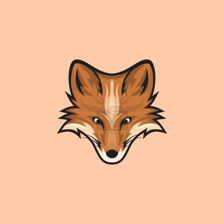fox head mascot logo. fox vector illustration design