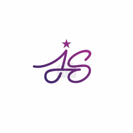 JS Star Logo Design Geeignet für Erstentwurf