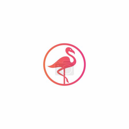 Ilustración de Ilustración del vector del logotipo de Flamingo - Imagen libre de derechos