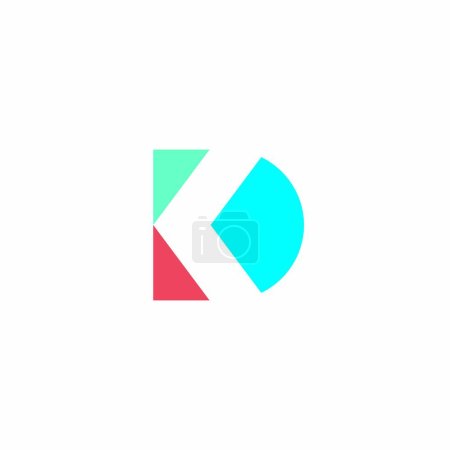 KD Logo Design. Buchstabe KD Vektor Illustration
