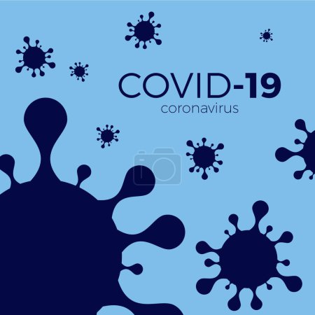 Covid 19 Ilustración del vector de fondo. virus corona