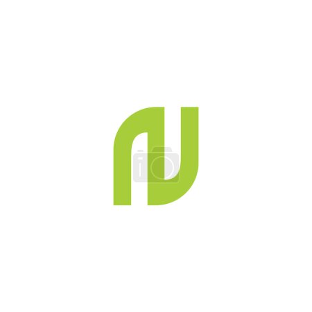 N símbolo del logotipo de la naturaleza. Letra N icono del logotipo
