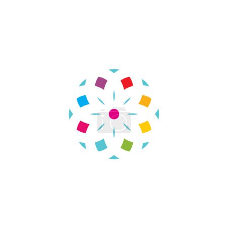 Illustration for Elements Logo Design. Flower Abstract Logo - Royalty Free Image