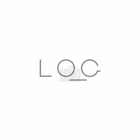Illustration for Log Logo Design. simple LOG writing - Royalty Free Image