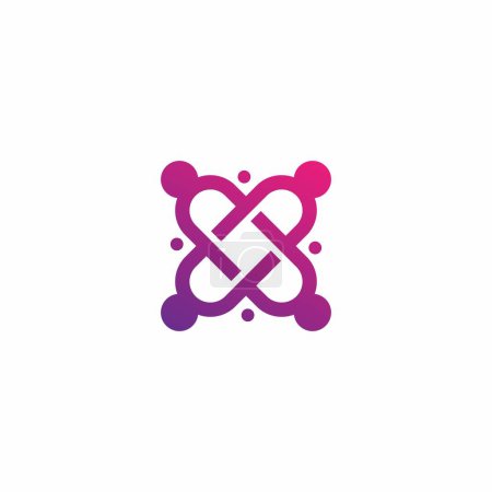 X People Community Logo Design. Human Abstract Logo. Social Logo