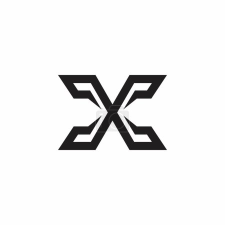 Téléchargez les illustrations : Conception initiale du logo X. Lettre X Icône vectorielle - en licence libre de droit