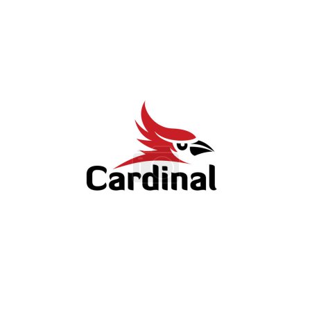 Illustration for Cardinal Bird logo vector. Red Bird Logo - Royalty Free Image