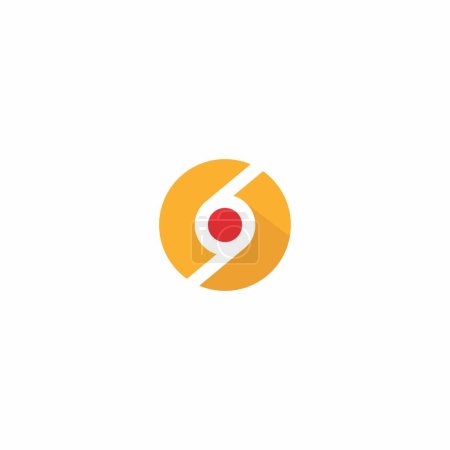 Illustration for Dot Spot Focus Logo. Letter S Icon Vector - Royalty Free Image