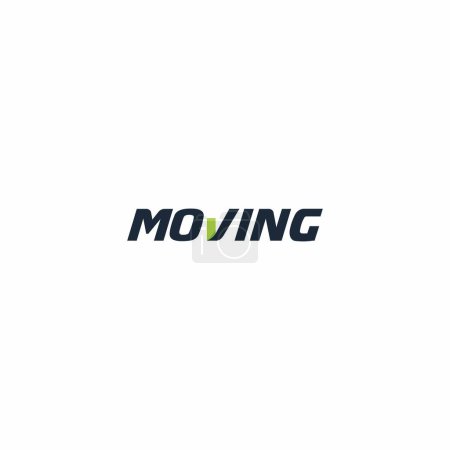 Ilustración de Moving Logo Simple. Moving Icon - Imagen libre de derechos