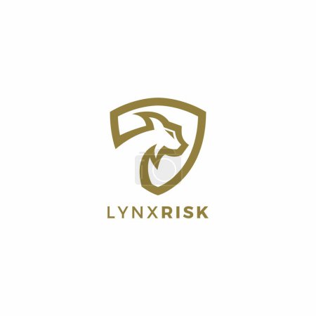 Téléchargez les illustrations : Logo Lynx Risk. Illustration vectorielle du logo Cat - en licence libre de droit