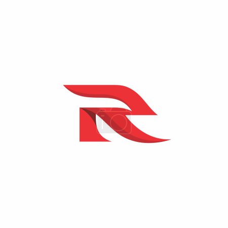 R Logo Design. Letra R Diseño de Logo Moderno