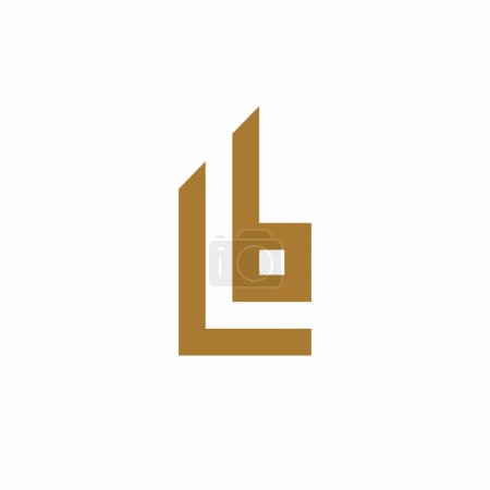 LB Building Logo. Buchstabe BL Logo