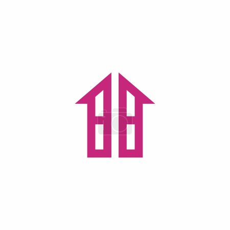 Téléchargez les illustrations : BB Home Building Logo Simple. BB Logo immobilier - en licence libre de droit