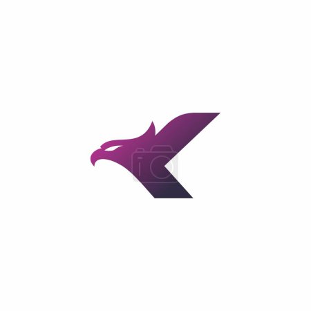 K Bird-Logo. Buchstabe K