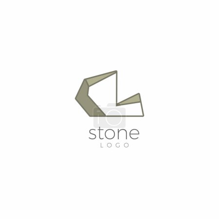 Logo de piedra simple. piedra piedra logo