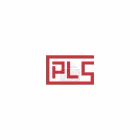 Illustration for PLS Logo. Letter PLS Icon - Royalty Free Image