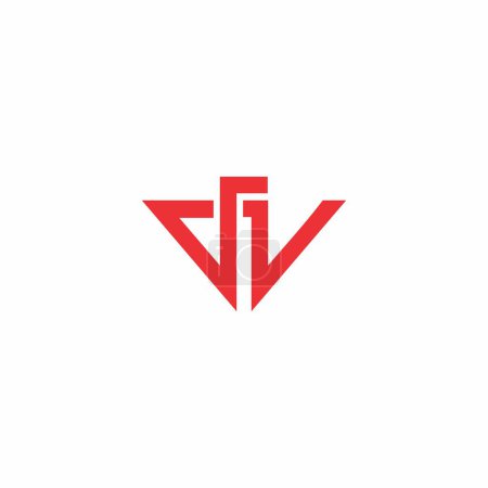 DV Logo Einfaches Design. DV-Ikone