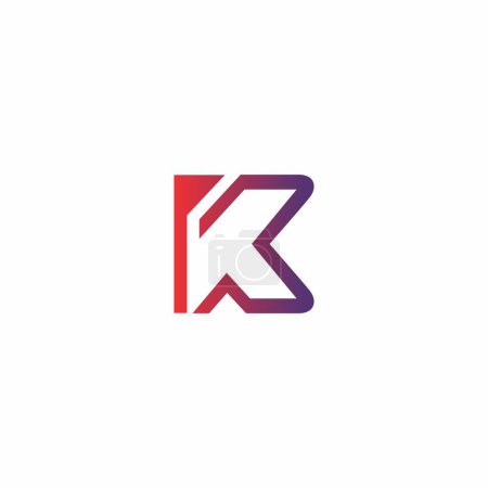 Conception du logo du drapeau K. Lettre K Icône