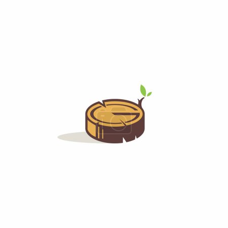 G Wood Growth Leaf Logo. Holzvektor