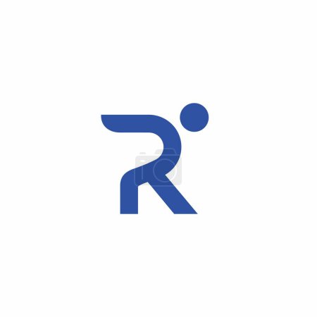 Logo R People. Lance Logo. Lettre R Run Logo