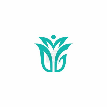 OMG Lotus Logo. Lotus Vektor Illustration