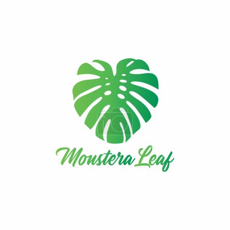 Monstera Leaf Logo. Nature Icon