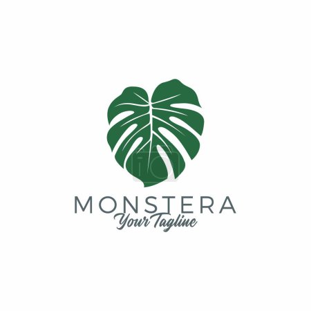 Monstera Leaf Logo, Monstera Vector. Leaf Eco Logo