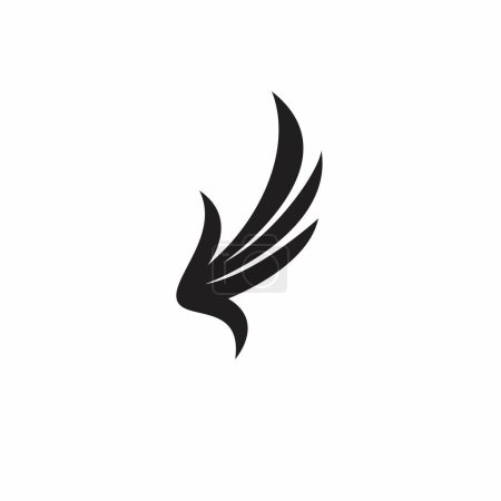 Illustration for Wing Logo Simple, Wing Icon. Fly Icon - Royalty Free Image