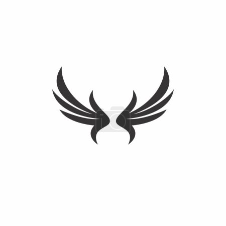 Zwei Wing Logo Einfach. Fliegenflügel Logo
