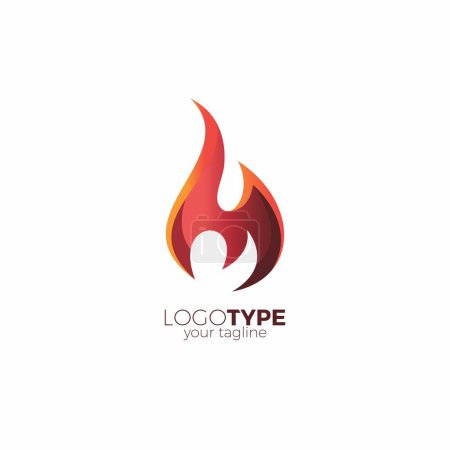 M Fire Logo Simple Design, Fire Icon