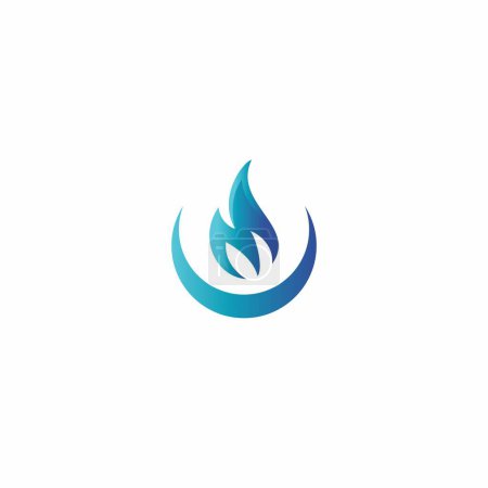 M Fire Blue Logo Simple and Clean Design
