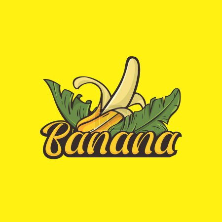 Banana Illustration Logo, Banana leaf Icon Design