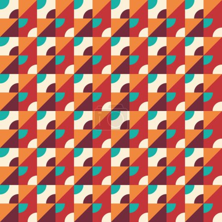 Flat mosaic pattern design, geometric simple background