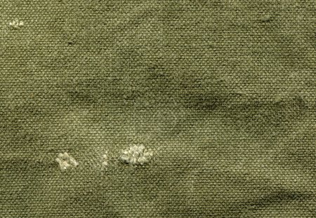 Textur Hintergrund der alten Leinwand-Plane in grünen Farbton