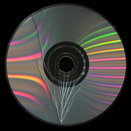 Photo for Cracked cd dvd disk background - Royalty Free Image