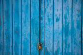 blue painted wooden texture background Poster #626762146