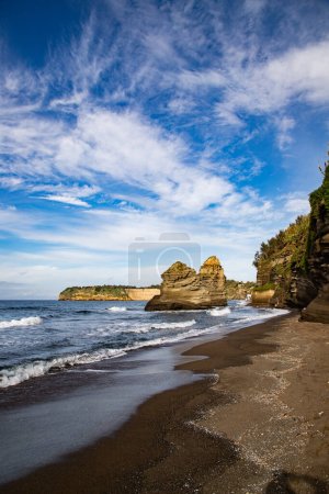 Photo for Rock formations on the beach Procida island - Royalty Free Image