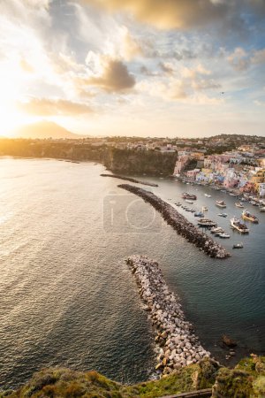 Photo for Beautiful italian island procida famous for its colorful marina, tiny narrow streets and many beaches - Royalty Free Image