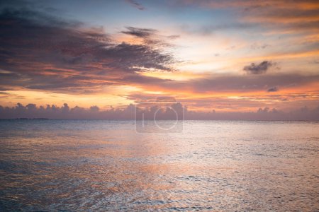 Photo for Amazing sunset on the sea tropical beach - Royalty Free Image