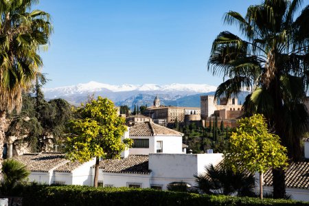 Photo for Ancient arabic fortress Alhambra  Granada  Spain - Royalty Free Image