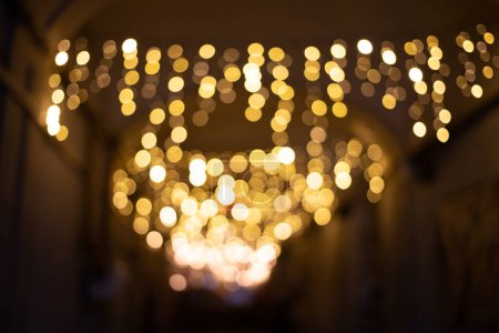 Photo for Holiday lights colorful bokeh Christmas lights - Royalty Free Image