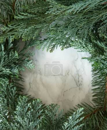 Photo for Green fir branches for Christmas background - Royalty Free Image