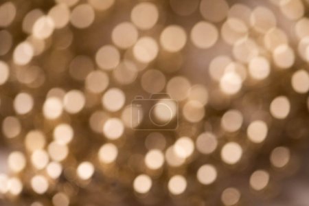 Photo for Golden bokeh Christmas lights background - Royalty Free Image
