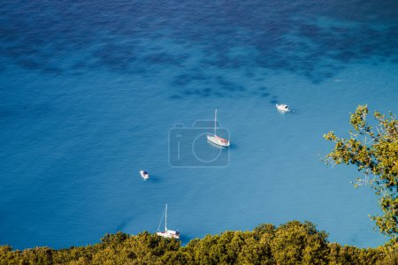 Foto de Kefalonia Grecia. Playa Platia Ammos una de las playas más bellas - Imagen libre de derechos